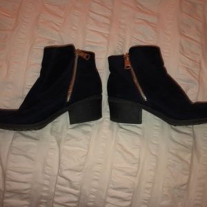 Navy Blue Booties